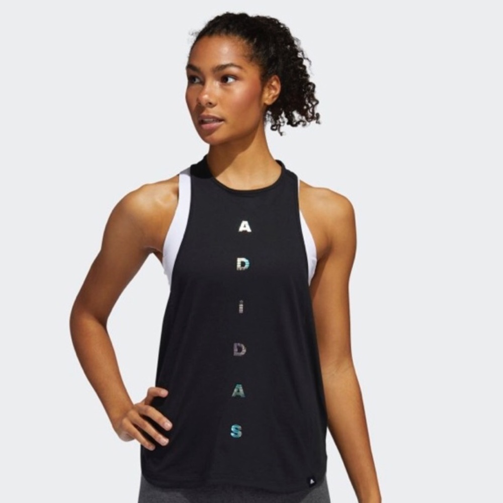 Adidas Racerback Tank Top Black Size Large